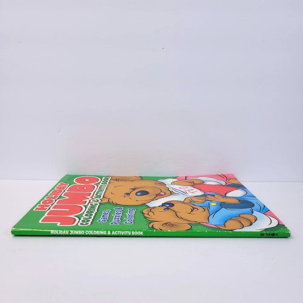 Holiday Jumbo Coloring & Activity Book Games Puzzles Bears 2007 Bendon